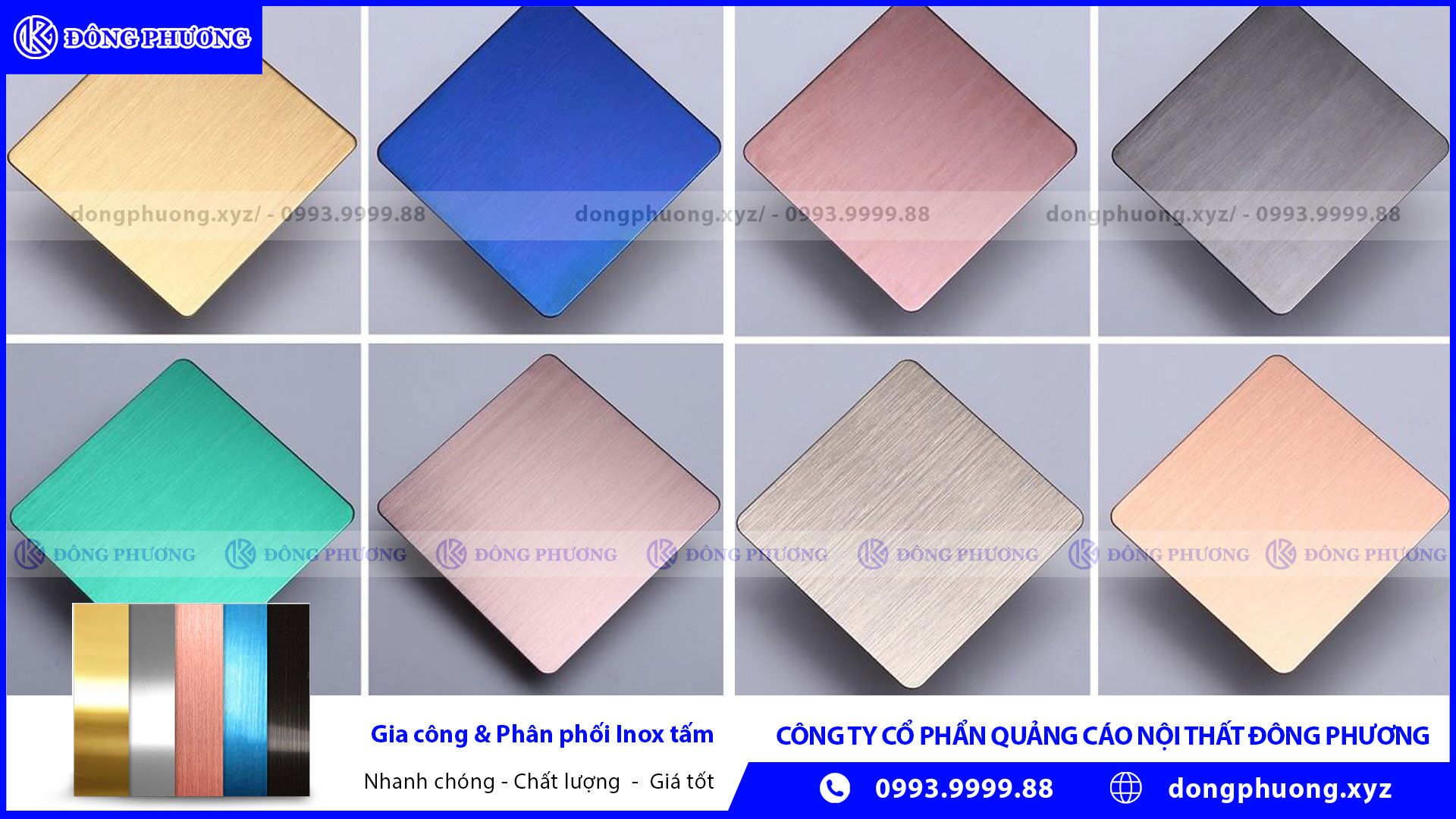 Những màu sắc phổ biến của inox màu