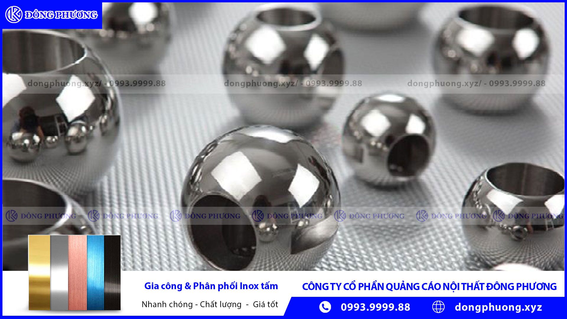 Quả cầu inox trang trí lan can, cầu thang